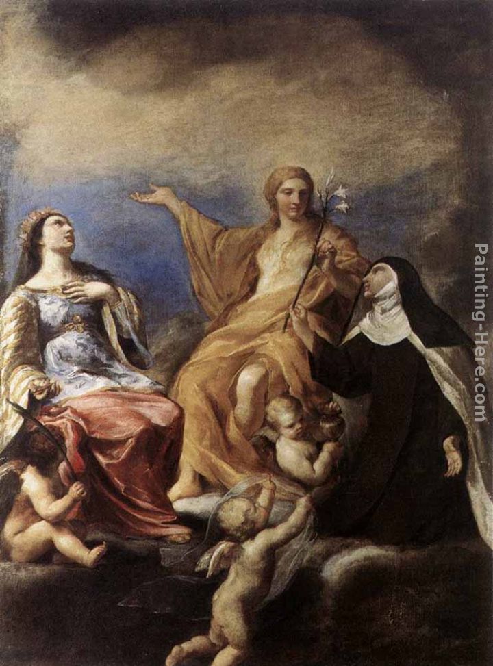 The Three Magdalenes painting - Andrea Sacchi The Three Magdalenes art painting